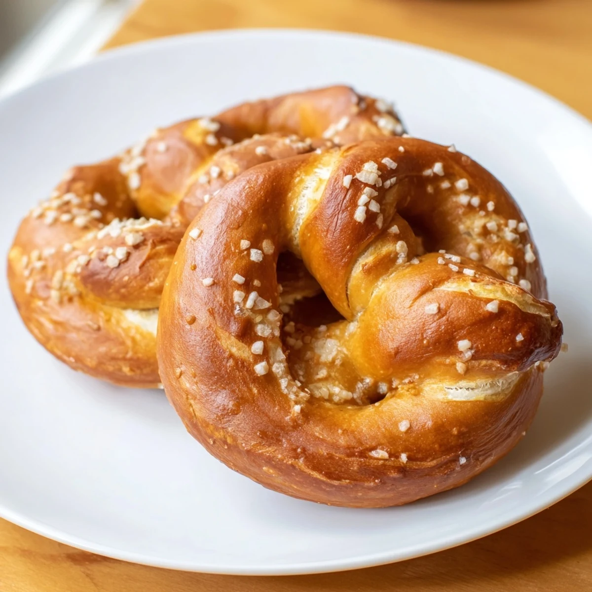 Golden and delicious homemade soft pretzels, perfect for dipping in warm cheese or mustard.