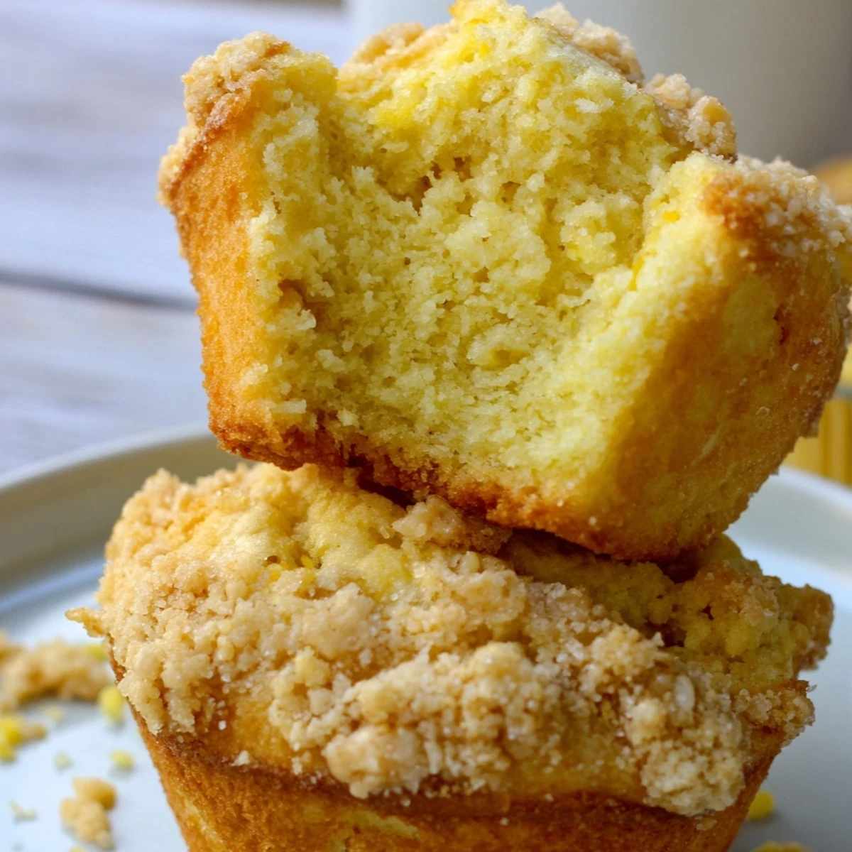 Golden sheet pan English muffins, dusted with cornmeal, ready to be toasted for brunch.