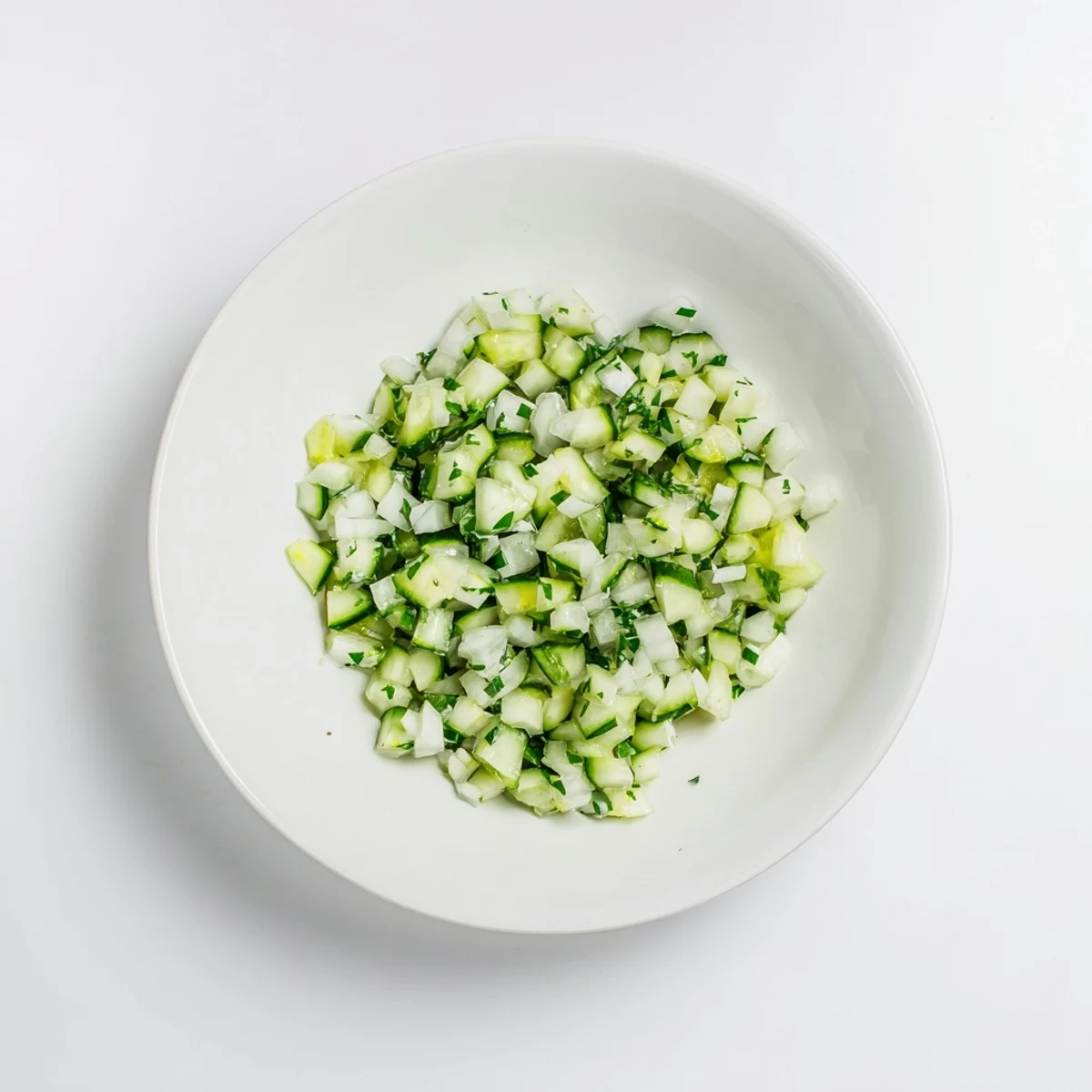 Creamy Cucumber and Greek Yogurt Tzatziki Salad, a cool and refreshing dip or side.