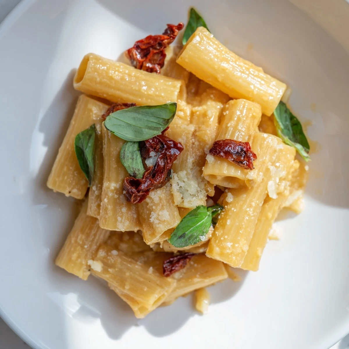 Imagine the aroma and taste of this comforting Creamy Sun-Dried Tomato Pasta, ready to savor.