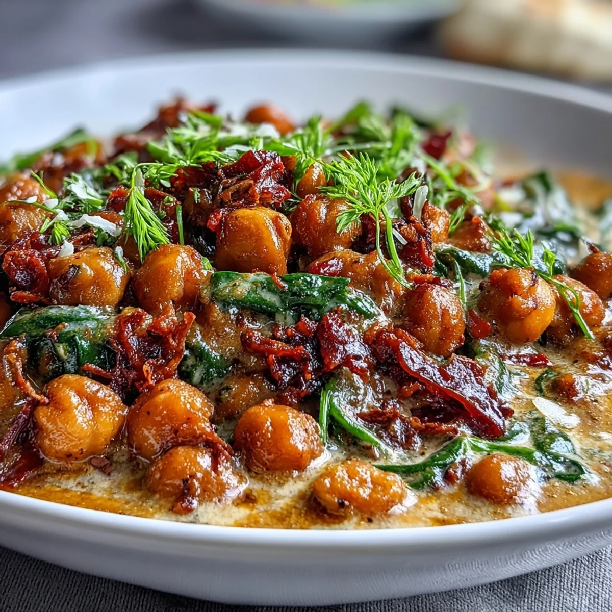 Golden chickpea curry topped with bright lime wedges, perfect served over fluffy rice.