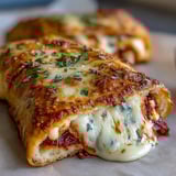 Freshly-baked High Protein Pizza Hot Pockets sit beside a vibrant salad for a balanced lunch idea.