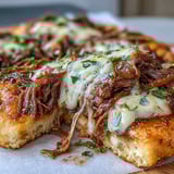 Slow Cooker Beef & Garlic Naan Melt showcased as a comforting fusion of French dip and Sunday roast flavors.