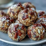 Wholesome nut-free energy balls with oats, honey, and seeds, perfect for a healthy on-the-go snack.