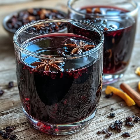 Golden Homemade Spiced Blackcurrant Vodka Liqueur glows in a glass bottle, ready for sipping or gifting. 