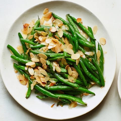 Sautéed Green Beans Garlic Almonds