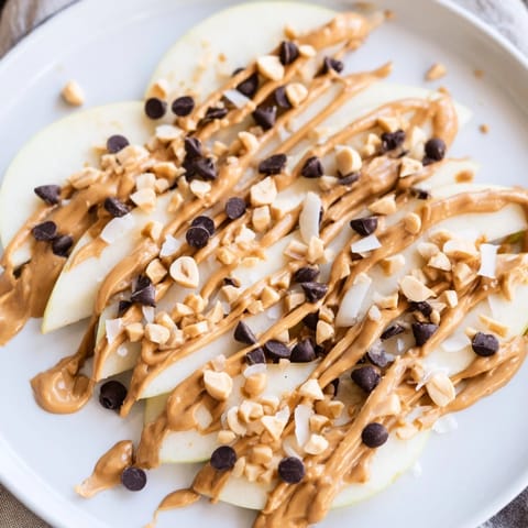 Peanut Butter Apple Nachos