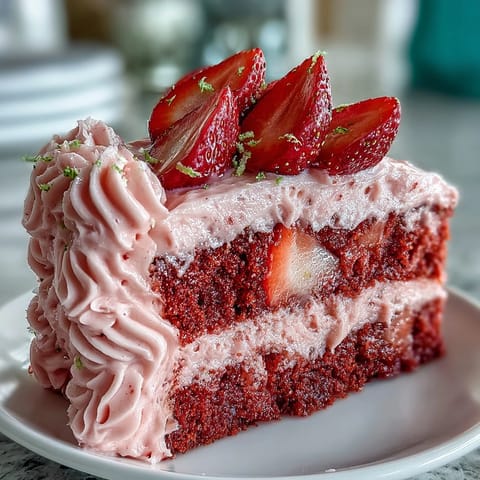 Pink Strawberry Lemonade Cake