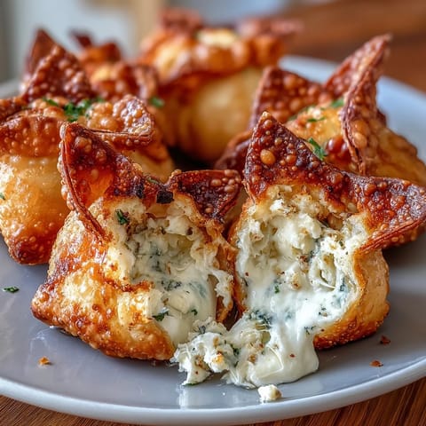 Golden, crispy air-fried wontons bursting with creamy crab and cream cheese filling, served with sweet chili dipping sauce.