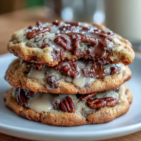 A tray of Irish cream chocolate chip cookies with golden edges and melty chocolate chunks, perfect for St. Patrick's Day celebrations.