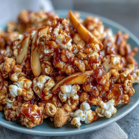 Caramel Candy Apple Popcorn