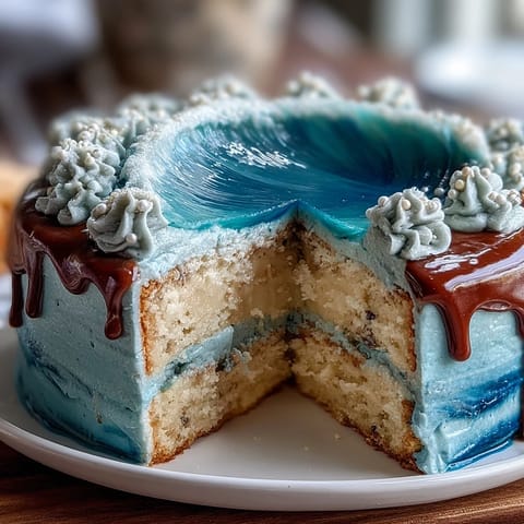 Pisces Sheet Cake Ocean Waves