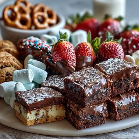 Celebrate graduation with this colorful dessert board featuring cake slices, cookies, and brownie bites, perfect for sharing at any party.