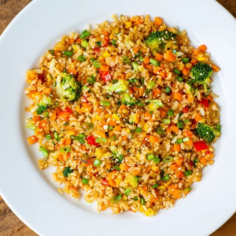 Savory and satisfying crispy vegetable fried rice bowls: a quick & easy Asian-inspired dish, ready in 35 minutes!