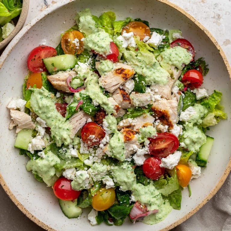 Warm Green Goddess Chicken Nacho Dip, complete with flavorful chicken and crispy tortilla chips, ready to enjoy.