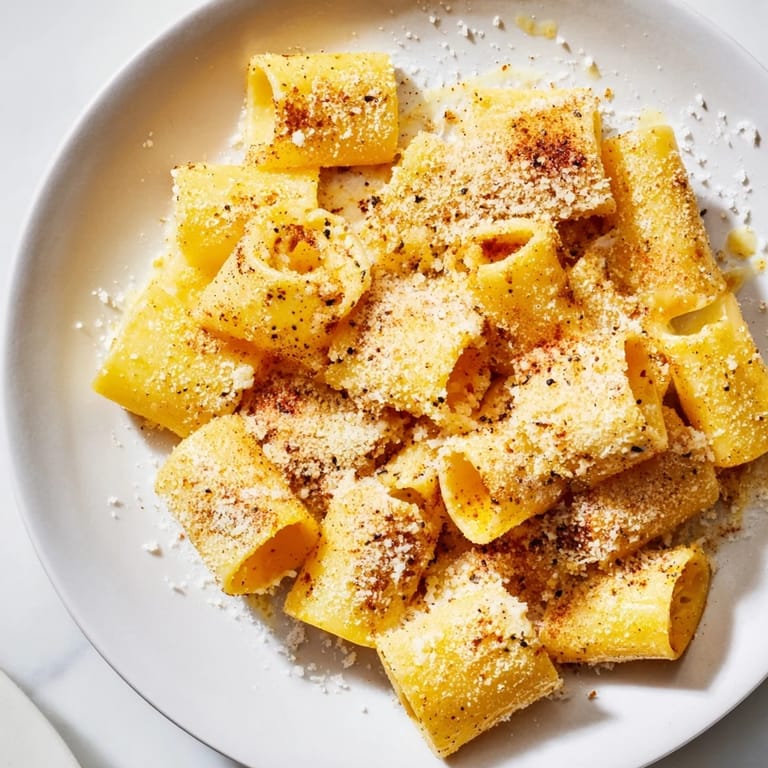 A close-up view of perfectly seasoned Crunchy Parmesan Pasta Chips, crunchy and savory, fresh from the air fryer.