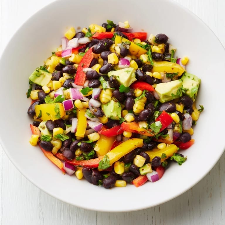 A bowl of delicious Southwest Black Bean Salad, perfect for a light lunch or summer side dish.
