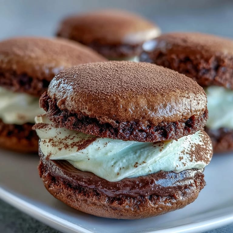 Rich Tiramisu Whoopie Pies with coffee mascarpone filling are ready for a dessert platter.