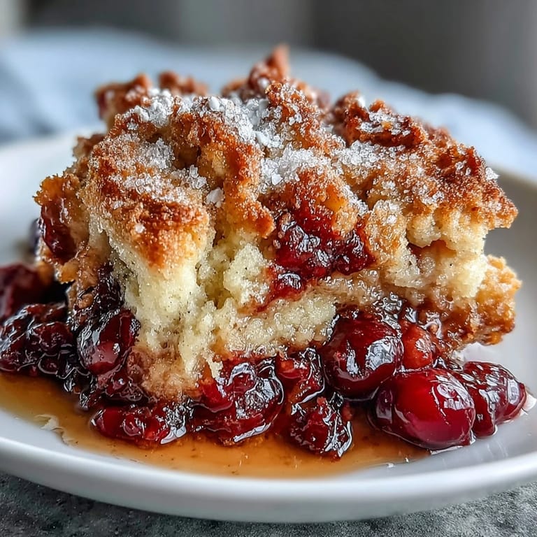 Festive cranberry cobbler with crisp buttery crust, fresh orange zest, and juicy cranberries, served warm with vanilla ice cream.