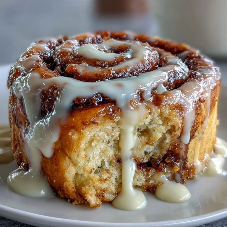 Warm banana bread cinnamon rolls drizzled with creamy icing, offering a delightful twist on classic breakfast rolls.