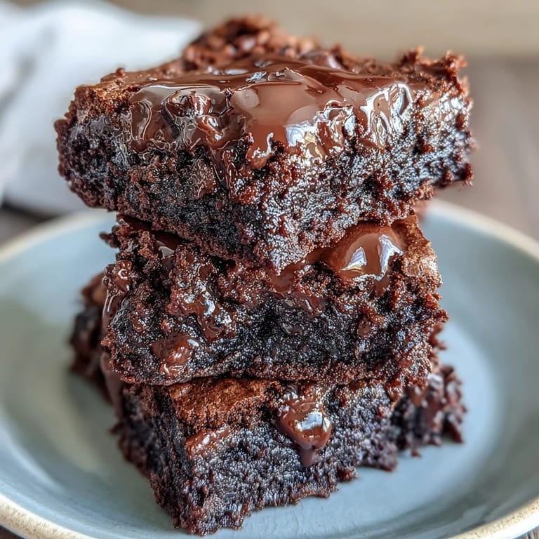 Moist chocolate brownies enhanced with tangy sourdough discard and topped with a sweet peanut butter swirl.