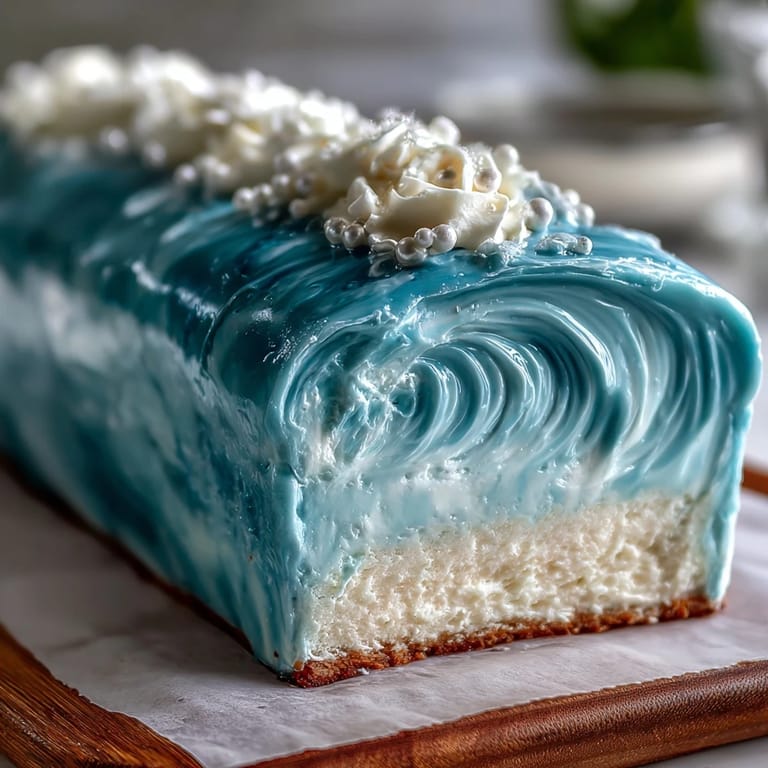 Pisces Cake Sheet Cake with Ocean Wave Piping: whimsical zodiac-inspired cake featuring vanilla sponge, blue buttercream waves, and edible pearls for a stunning aquatic effect.