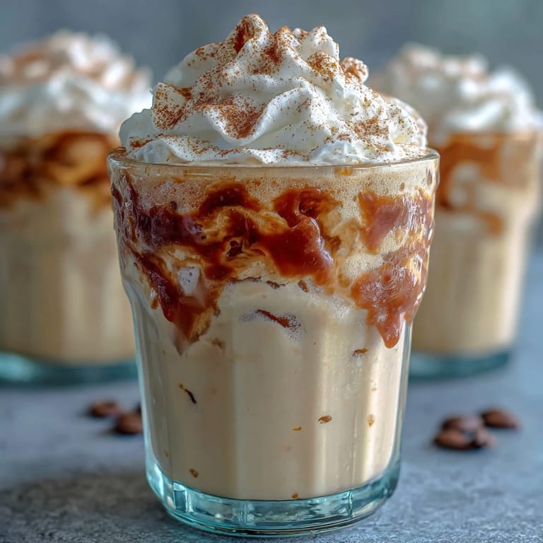 Refreshing vanilla bean frappuccino protein shake with real vanilla, maple syrup, and ice—perfect for a post-workout or afternoon pick-me-up.