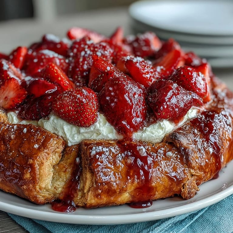 Rustic strawberry galette with frangipane: buttery almond filling, fresh berry slices, and crisp golden crust in a free-form tart.