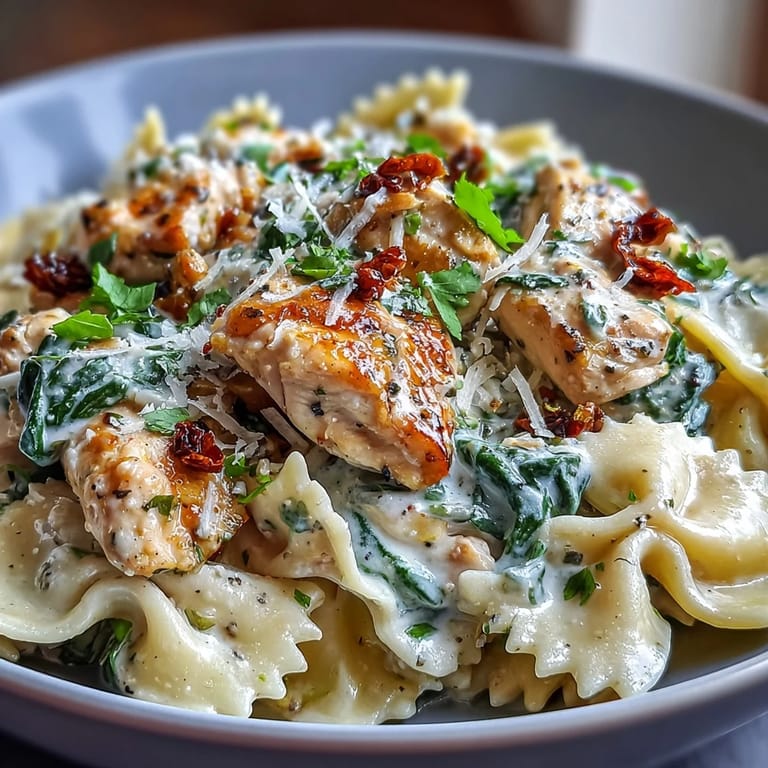 Bright and zesty Lemon Orzo with Chicken and Spinach, featuring tender chicken, baby spinach, and a creamy lemon sauce.  