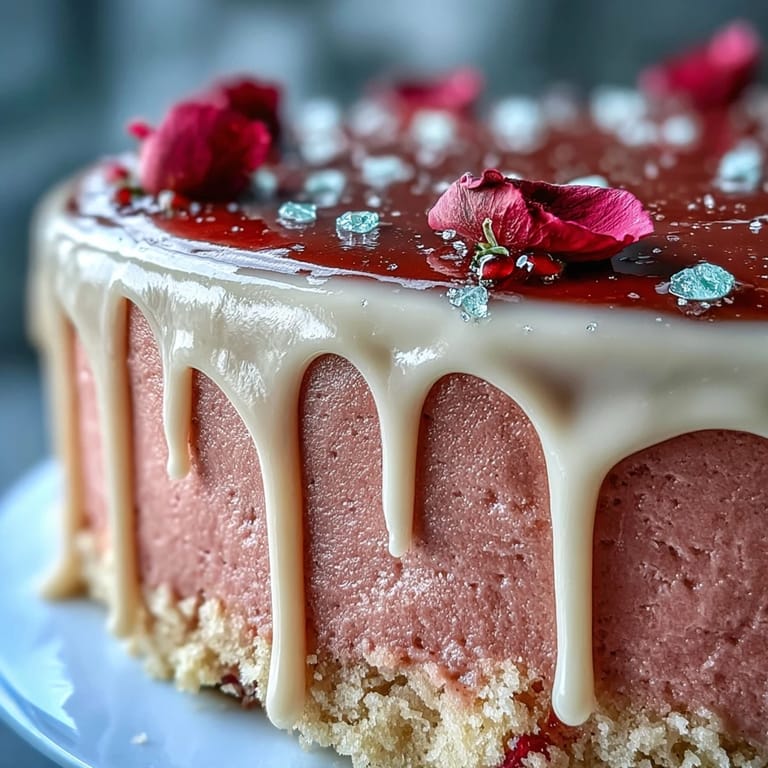 Decadent Bridal Shower Rosé Velvet Cake, perfect for festive gatherings.