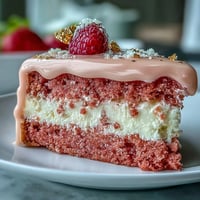 Elegant pink Bridal Shower Rosé Velvet Cake glistening with a shiny gold drip.